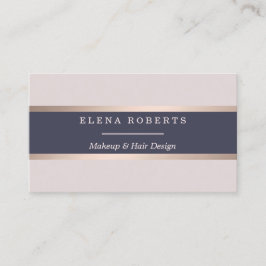 Elegant Roos Gold Makeup Stylist Visitekaartje