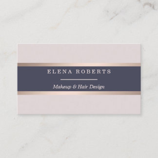Elegant Roos Gold Makeup Stylist Visitekaartje