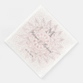 Elegant roos gold mandala confetti bruiloft servetten (Hoek)