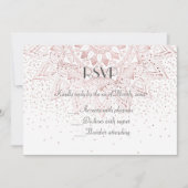 Elegant roos gold mandala confetti bruiloft verzam kaart (Voorkant)