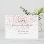 Elegant roos gold mandala confetti bruiloft verzam kaart (Staand voorkant)