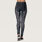 Elegant Roos Gold Mandala Grey Nebula Design Leggings (Achterkant)