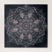 Elegant Roos Gold Mandala Grey Nebula Design Legpuzzel (Verticaal)