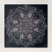 Elegant Roos Gold Mandala Grey Nebula Design Legpuzzel (Verticaal)