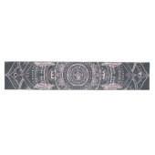 Elegant Roos Gold Mandala Grey Nebula Design Medium Tafelloper (Horizontaal)