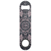 Elegant Roos Gold Mandala Grey Nebula Design Speed Flessenopener (Voorkant)