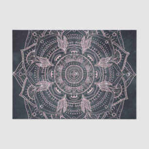 Elegant Roos Gold Mandala Grey Nebula Design Tissuepapier