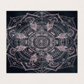 Elegant Roos Gold Mandala Grey Nebula Design Visitekaartje (Buitenkant ongevouwen)