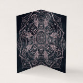 Elegant Roos Gold Mandala Grey Nebula Design Visitekaartje (Binnen)