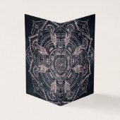 Elegant Roos Gold Mandala Grey Nebula Design Visitekaartje (Buitenkant)