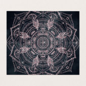 Elegant Roos Gold Mandala Grey Nebula Design Visitekaartje (Binnenkant ongevouwen)