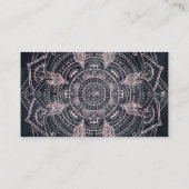 Elegant Roos Gold Mandala Grey Nebula Design Visitekaartje (Achterkant)