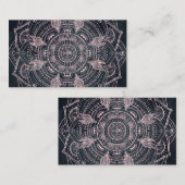 Elegant Roos Gold Mandala Grey Nebula Design Visitekaartje (Voorkant / Achterkant)