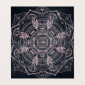 Elegant Roos Gold Mandala Grey Nebula Design Visitekaartje (Buitenkant ongevouwen)