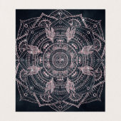 Elegant Roos Gold Mandala Grey Nebula Design Visitekaartje (Binnenkant ongevouwen)