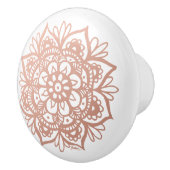 Elegant Roos Gold Mandala Keramische Knop (Rechts)