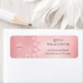 Elegant Roos Gold Mandala Monogram Retouradres Etiket (Insitu)