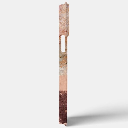 Elegant Roos Gold Marble Agate Script Case-Mate iPhone Case (Achterkant / Rechts)