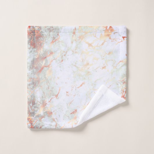 Elegant Roos Gold Marble Bad Handdoek (Wasdoekje)