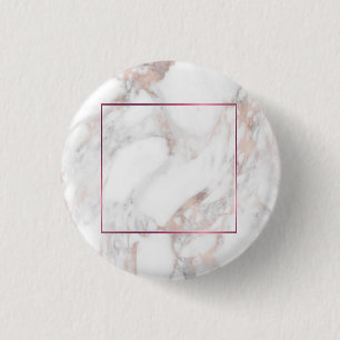Elegant Roos Gold Marble Blank Sjabloon Ronde Button 3,2 Cm