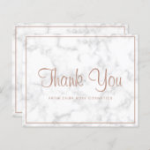 Elegant Roos Gold Marble Budget Hartelijk dank (Voorkant / Achterkant)