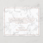 Elegant Roos Gold Marble Budget Hartelijk dank (Achterkant)