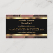 Elegant Roos Gold Marble en Gold Visitekaartje (Achterkant)