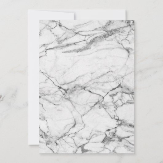 Elegant Roos Gold Marble Floral Wedding Invitation Kaart (Achterkant)