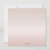 Elegant Roos Gold Marble Floral Wedding Invitation Kaart (Achterkant)