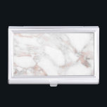 Elegant Roos Gold Marble Modern Blank Sjabloon Visitekaarthouder<br><div class="desc">Elegant Roos Gold Marble Modern Blank Sjabloon Business Card Holder.</div>