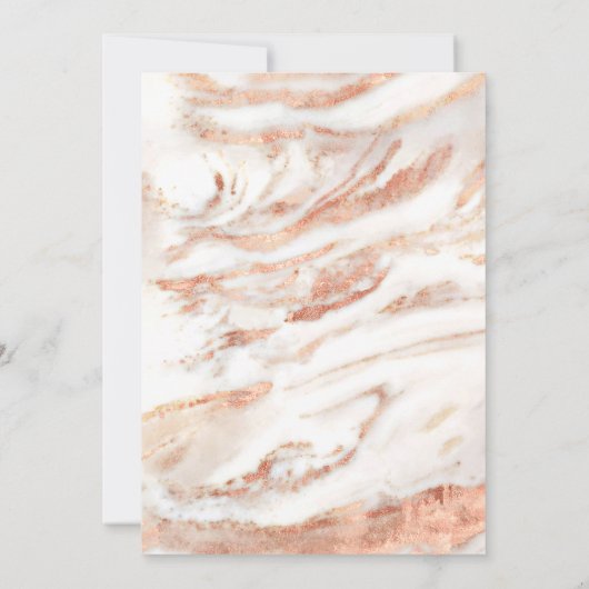 Elegant Roos Gold Marble Script Afstuderen Foto Aankondiging (Achterkant)