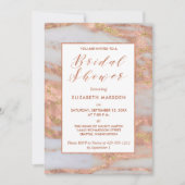 Elegant Roos Gold Marble Script Vrijgezellenfeest Kaart (Voorkant)