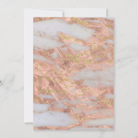 Elegant Roos Gold Marble Script Vrijgezellenfeest Kaart (Achterkant)