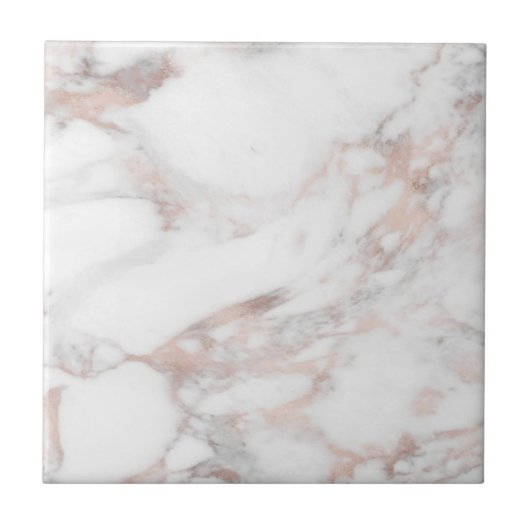 Elegant Roos Gold Marble Sjabloon Professional Tegeltje (Voorkant)