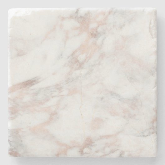 Elegant Roos Gold Marble Sjabloon Trendy Square Stenen Onderzetter (Voorkant)