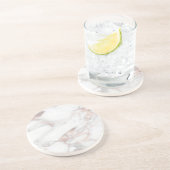 Elegant Roos Gold Marble Sjabloon Trendy Zandsteen Onderzetter (Zijkant)