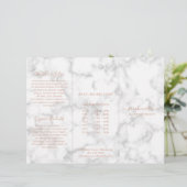 Elegant Roos Gold Marble Trifold Brochure (Staand voorkant)