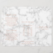 Elegant Roos Gold Marble Trifold Brochure (Voorkant / Achterkant)
