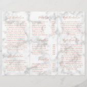 Elegant Roos Gold Marble Trifold Brochure (Achterkant)