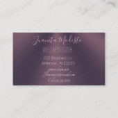 Elegant Roos Gold Marble Visitekaartje (Achterkant)