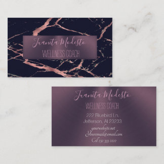 Elegant Roos Gold Marble Visitekaartje