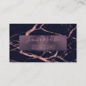 Elegant Roos Gold Marble Visitekaartje (Voorkant)