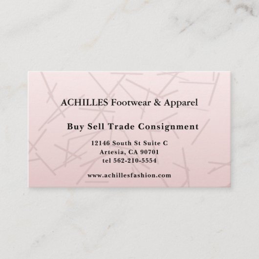 Elegant Roos Gold Marble Visitekaartje (Voorkant)