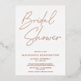 Elegant Roos Gold Marble Vrijgezellenfeest Folie Uitnodiging