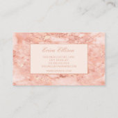 Elegant Roos Gold Marble Wedding Planner Visitekaartje (Achterkant)