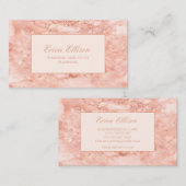 Elegant Roos Gold Marble Wedding Planner Visitekaartje (Voorkant / Achterkant)