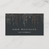 Elegant Roos Gold Marquee Visitekaartje (Voorkant)