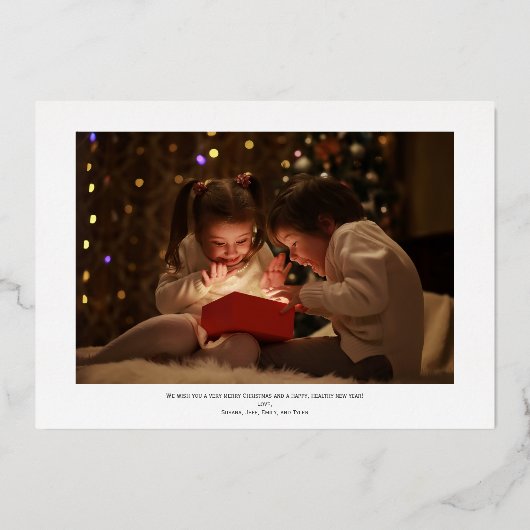 Elegant Roos Gold Merry kerstfeestdag Kaart (Achterkant)