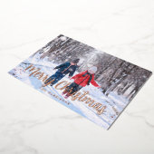 Elegant Roos Gold Merry kerstfeestdag Kaart (Gedraaid)