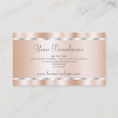 Elegant Roos Gold met Silver Lijst Professional Visitekaartje (Achterkant)